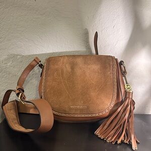 Michael Kors Brown Suede Crossbody Bag